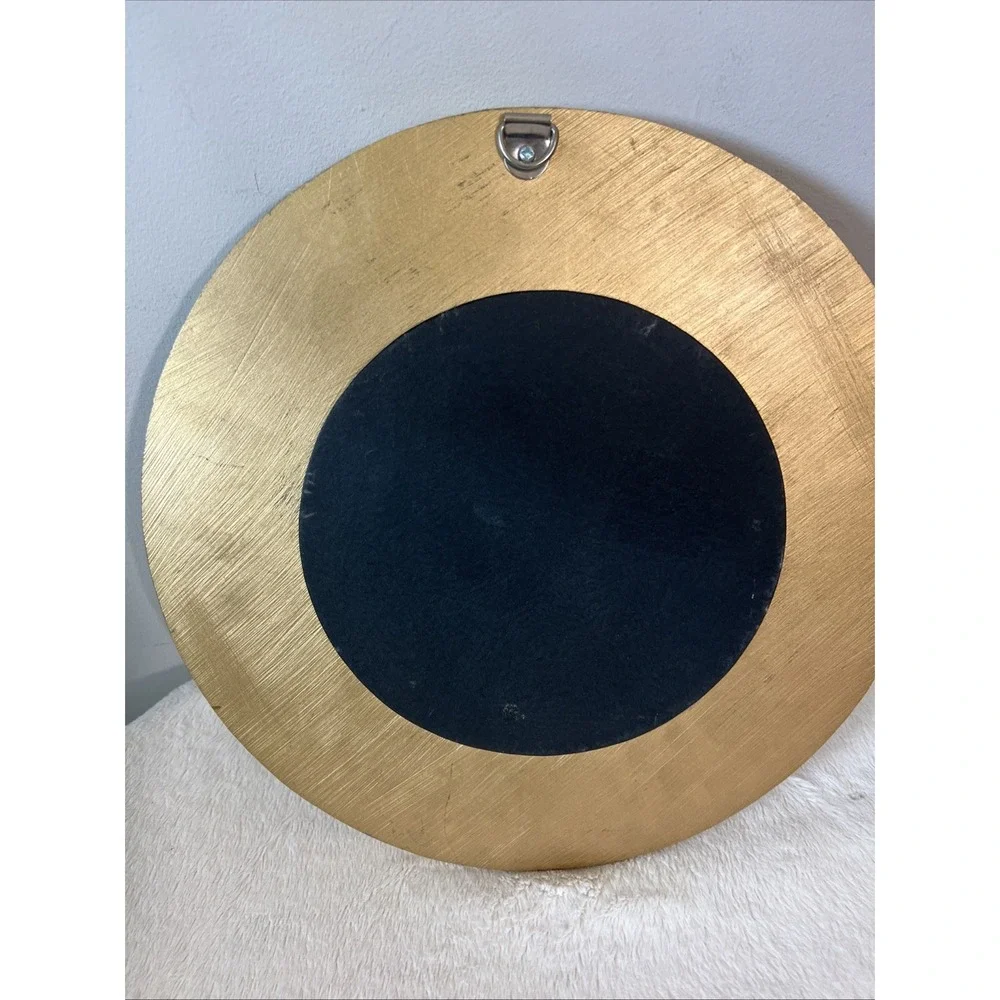 Vintage Gold Sunburst Wall Mirror Decorative Celestial Boho Sun Whimsical 90's